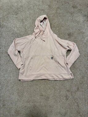 Carhartt Women's Relaxed Fit Pullover Hoodie Size 1X 16W/18W Blush Pink